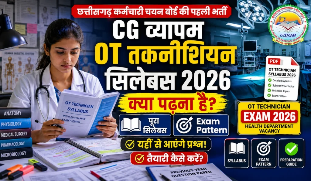 CG Vyapam OT Technician Recruitment 2026